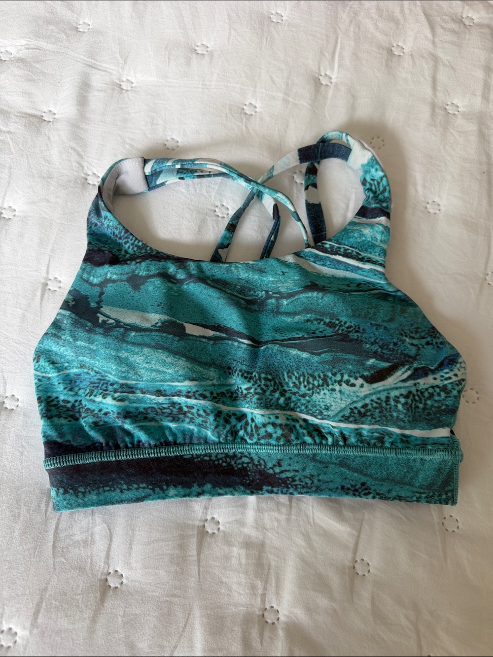 lululemon athletica Teal Marbled Sport Bra
